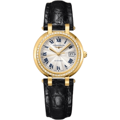 Longines PrimaLuna Automatic 30 Yellow Gold Diamond Leather L8.113.7.78.2