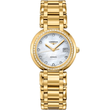Longines PrimaLuna Automatic 30 Yellow Gold Diamond MOP L8.113.7.87.6