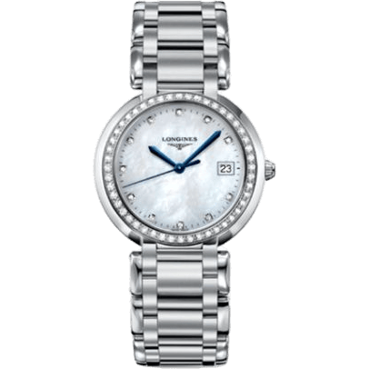 Longines PrimaLuna Quartz 34 Stainless Steel / Diamond / MOP / Bracelet L8.114.0.87.6