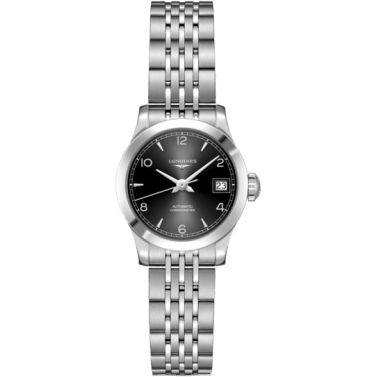 Record 26mm Stainless Steel / Black-Arabic / Bracelet