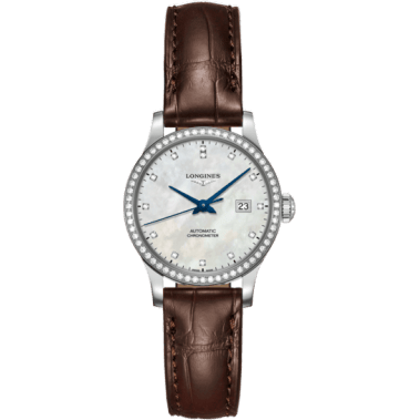 Record 30mm Stainless Steel / Diamond / MOP-Diamond / Bracelet