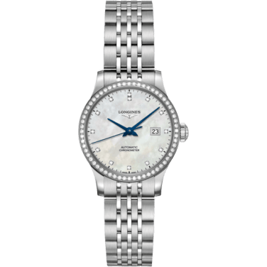 Record 30mm Stainless Steel / Diamond / MOP-Diamond / Bracelet