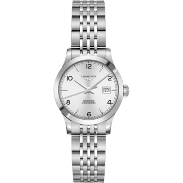 Record 30mm Stainless Steel / Silver-Arabic / Bracelet