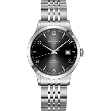 Record 38.5mm Stainless Steel / Black Arabic / Bracelet