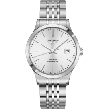 Longines Record 40mm Stainless Steel / Silver / Bracelet L2.821.4.72.6