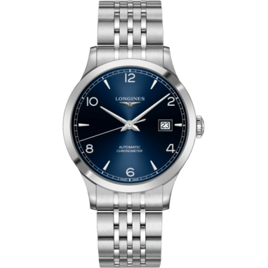 Longines Record 40mm Stainless Steel / Blue-Arabic / Bracelet L2.821.4.96.6