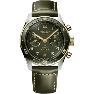 Spirit Flyback 42 Stainless Steel - Yellow Gold / Green