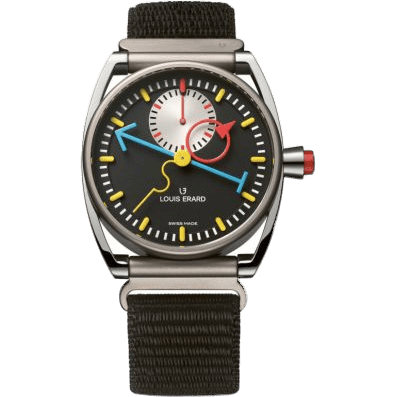Excellence Le Chrono Monopoussoir Louis Erard x Alain Silberstein Titanium / Black 74359TT02.BTT88