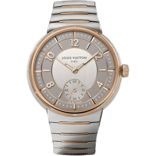 Louis Vuitton Tambour Automatic Stainless Steel - Rose Gold / Grey / Bracelet W1SP10
