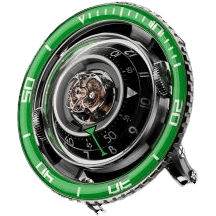 MB&F Horological Machine N°7 Aquapod Titanium / Green 70.TGL.B