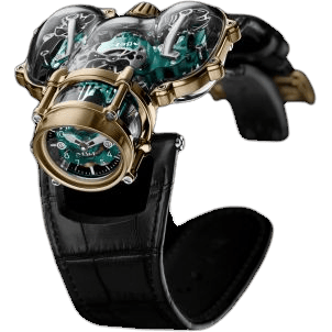 MB&F Horological Machine N°9 HM9 Sapphire Vision Yellow Gold / Green 91.SYL.GR
