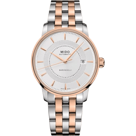 Mido Baroncelli Signature 39 Stainless Steel - Rose Gold / Silver / Bracelet M037.407.22.031.01