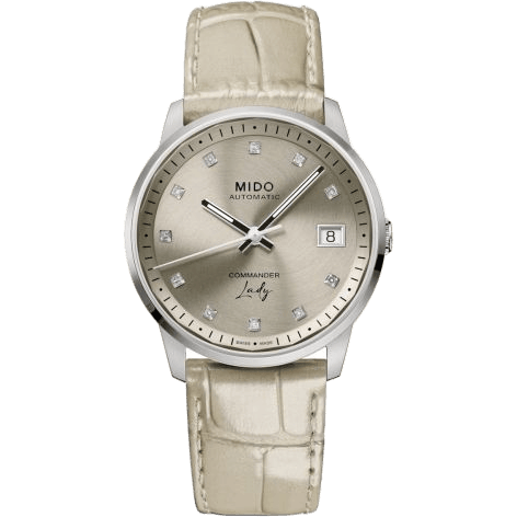 Commander Lady Stainless Steel / Brown - Diamond