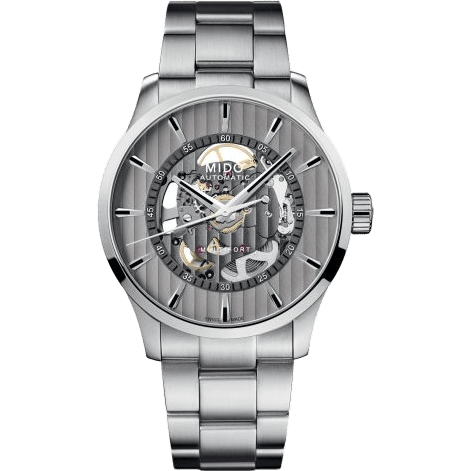 Mido Multifort Skeleton Vertigo Stainless Steel / Silver / Bracelet M038.436.11.031.00