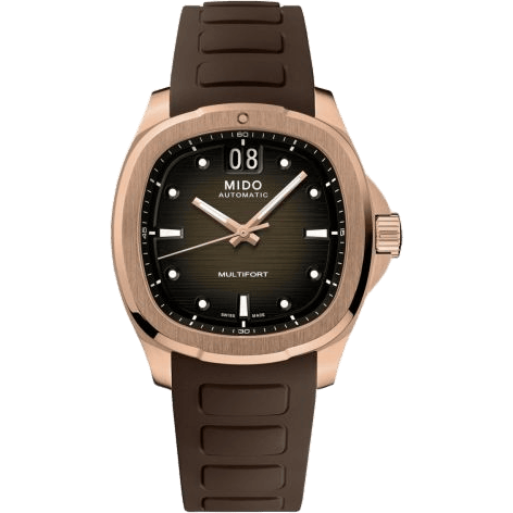 Multifort TV Big Date Rose Gold / Brown / Rubber