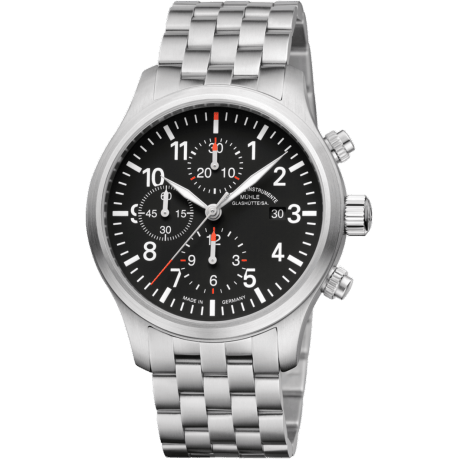 Mühle Glashütte Terrasport I Chronograph Black / Bracelet M1-37-74-MB