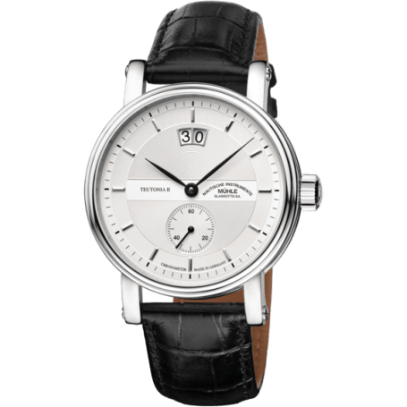 Mühle Glashütte Teutonia II Großdatum Chronometer Silver / Strap M1-33-75-LB
