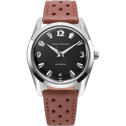 Antarctic 35 Black - White Luminova / Stainless Steel / Brown Racing