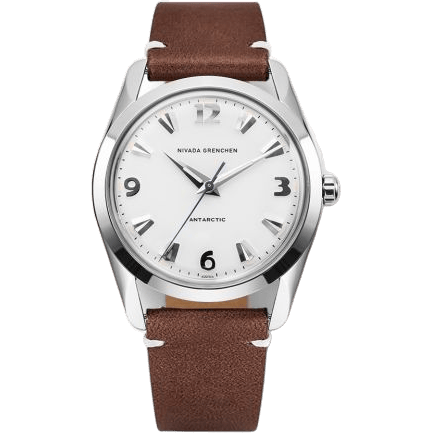 Antarctic 35 White - White Luminova / Stainless Steel / Brown - White