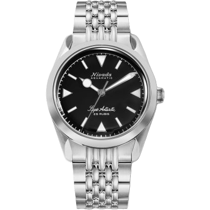 Super Antarctic Black - White Luminova / Stainless Steel / Beads of Rice