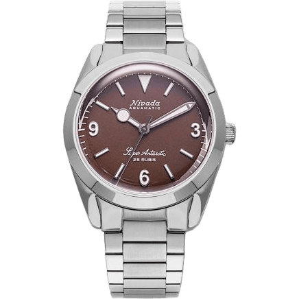Super Antarctic 3.6.9. Brown - White Luminous / Stainless Steel / Flat Link