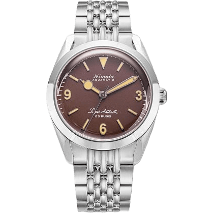 Super Antarctic 3.6.9. Brown - Beige Luminous / Stainless Steel / Flat Link