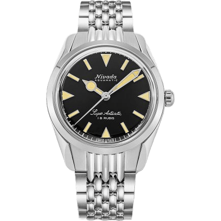 Super Antarctic 35 Black - Beige Luminova / Stainless Steel / Beads of Rice