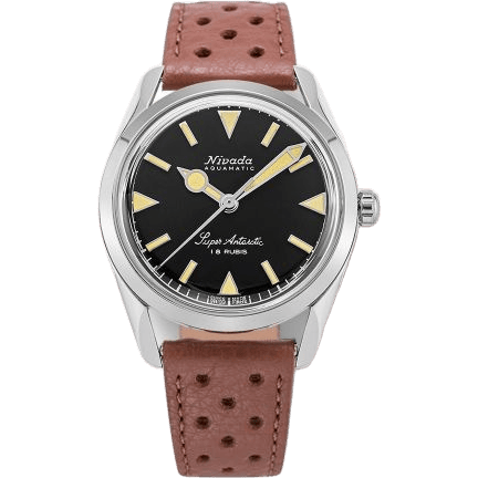 Super Antarctic 35 Black - Beige Luminova / Stainless Steel / Brown Racing