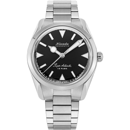 Super Antarctic 35 Black - White Luminova / Stainless Steel / Flat Link