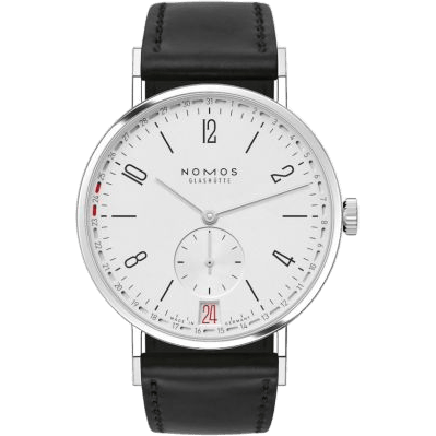 Nomos Glashütte Tangente 2date Stainless Steel / White / Closed Case Back 135.SB