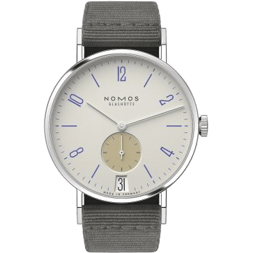 Nomos Glashütte Tangente 38 Datum Schulhausweiß 179.S11