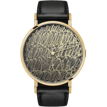 Nomos Glashütte Tangente Neomatik 38 Update Gold Twice Unique - Scribble Dark 195.U8