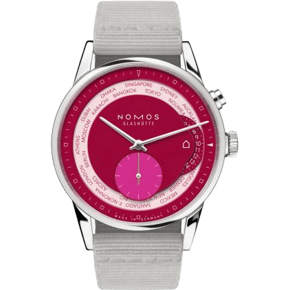 Nomos Glashütte Zürich Weltzeit Sambal / Revolution Magazine 805.S37
