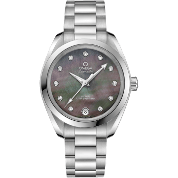 Omega Seamaster Aqua Terra 150M Master Chronometer 34 Stainless Steel / Brown MOP / Bracelet 220.10.34.20.57.001