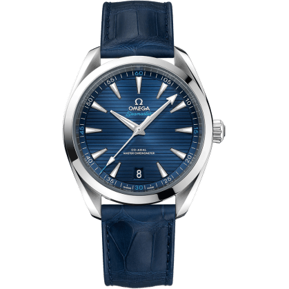 Omega Seamaster Aqua Terra 150M Master Chronometer 41 Stainless Steel / Blue / Alligator 220.13.41.21.03.001
