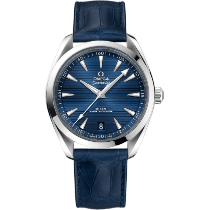 Omega Seamaster Aqua Terra 150M Master Chronometer 41 Stainless Steel / Blue / Alligator 220.13.41.21.03.003