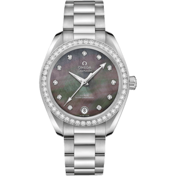 Omega Seamaster Aqua Terra 150M Master Chronometer 34 Stainless Steel / Diamond / Brown MOP / Bracelet 220.15.34.20.57.001