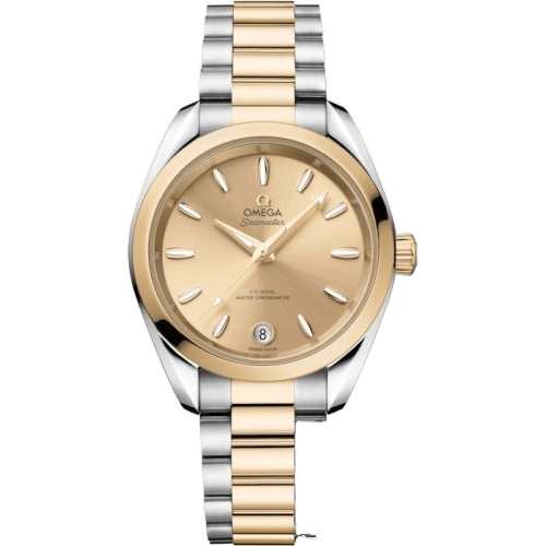 Omega Seamaster Aqua Terra 150M Shades Master Chronometer 34 Stainless Steel - Moonshine Gold / Champagne / Bracelet 220.20.34.20.08.001
