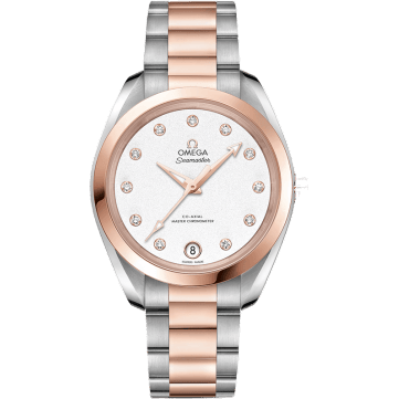 Omega Seamaster Aqua Terra 150M Master Chronometer 34 Stainless Steel / Sedna Gold / Silver / Bracelet 220.20.34.20.52.001