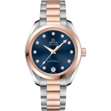 Omega Seamaster Aqua Terra 150M Master Chronometer 34 Stainless Steel / Sedna Gold / Blue / Bracelet 220.20.34.20.53.001