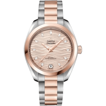 Omega Seamaster Aqua Terra 150M Master Chronometer 34 Stainless Steel / Sedna Gold / Grey - Diamond / Bracelet 220.20.34.20.59.001
