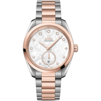 Omega Seamaster Aqua Terra 150M Master Chronometer Small Seconds 38 Stainless Steel / Sedna Gold / MOP - Diamond / Bracelet 220.20.38.20.55.002