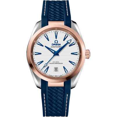 Omega Seamaster Aqua Terra 150M Master Chronometer 38 Stainless Steel / Sedna Gold / Silver / Rubber 220.22.38.20.02.001