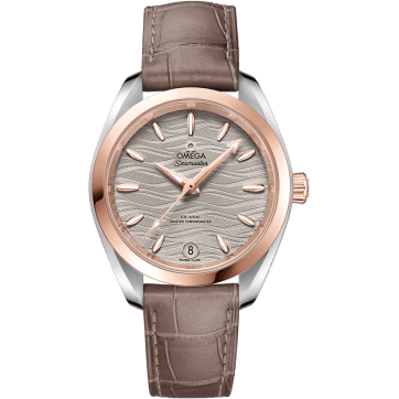 Omega Seamaster Aqua Terra 150M Master Chronometer 34 Stainless Steel / Sedna Gold / Grey-Waves / Alligator 220.23.34.20.06.001