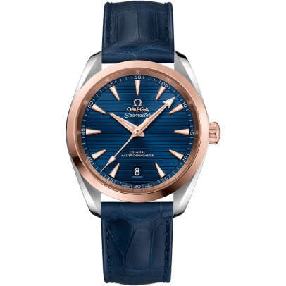 Omega Seamaster Aqua Terra 150M Master Chronometer 38 Stainless Steel / Sedna Gold / Blue / Alligator 220.23.38.20.03.001