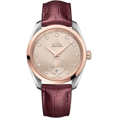 Omega Seamaster Aqua Terra 150M Master Chronometer Small Seconds 38 Stainless Steel / Sedna Gold / Sand - Diamond / Alligator 220.23.38.20.59.001