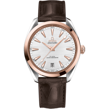 Omega Seamaster Aqua Terra 150M Master Chronometer 41 Stainless Steel / Sedna Gold / Silver / Alligator 220.23.41.21.02.001