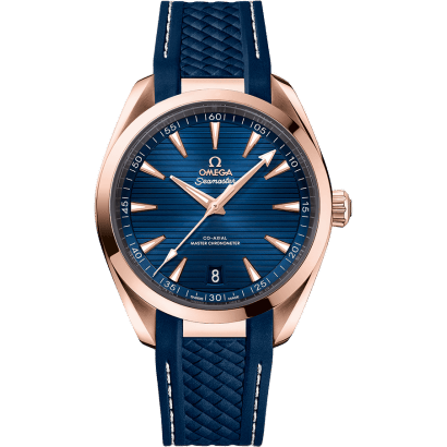 Omega Seamaster Aqua Terra 150M Master Chronometer 41 Sedna Gold / Blue / Rubber 220.52.41.21.03.001