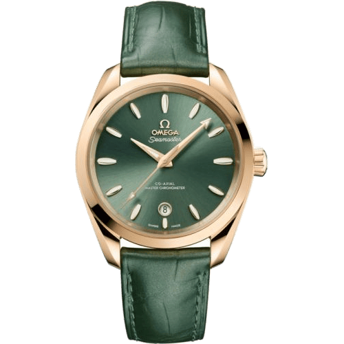 Omega Seamaster Aqua Terra 150M Shades Master Chronometer 38 Moonshine Gold / Green 220.53.38.20.10.001