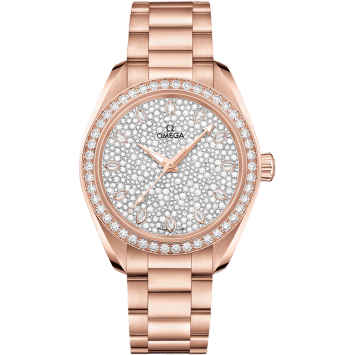 Omega Seamaster Aqua Terra 150M Master Chronometer 34 Sedna Gold / Diamond / Snow Diamond / Bracelet 220.55.34.20.99.003